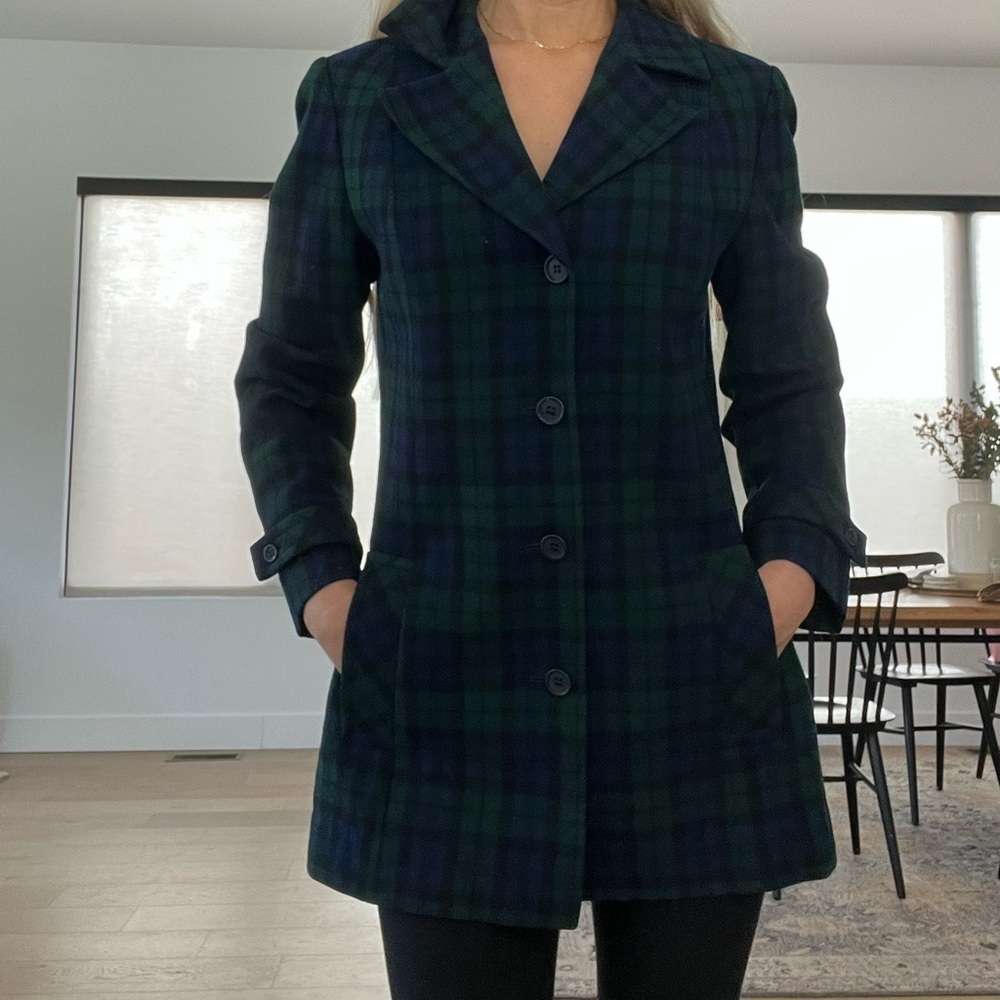 Pendleton Vintage Wool Plaid Pea Coat - Picture 5 of 11